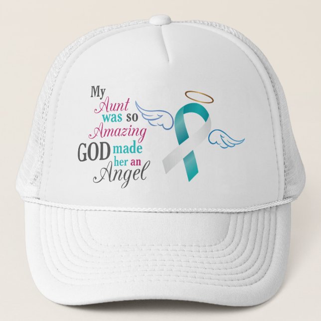Boné Minha esposa um anjo - cancro do colo do útero (Frente)