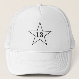Boné Minha Estrela de Número Sortudo - Número 13 - v2(b