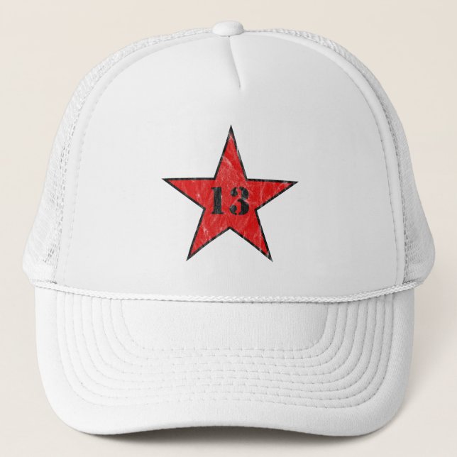 Boné Minha Estrela Numérica Sortuda - Número 13 - v2(ve (Frente)