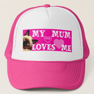 BONÉ MINHA MÃE AMA-ME - CHAPÉU COR-DE-ROSA COM CAT