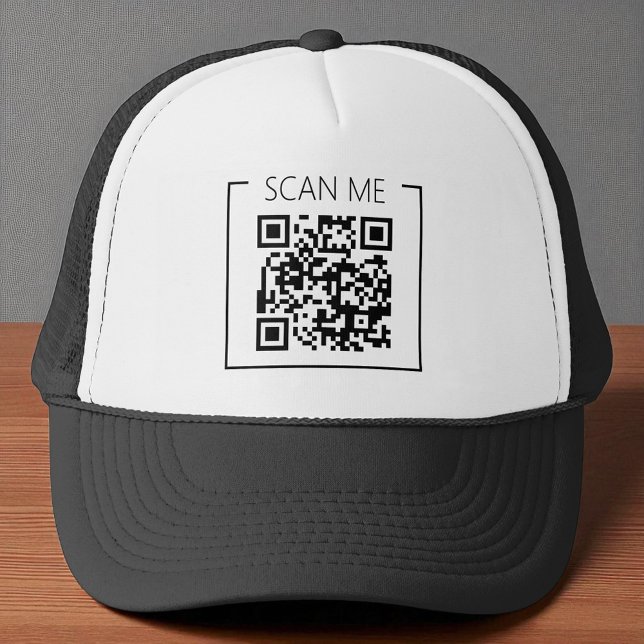 Boné Minimalista Código QR Scan Me Negócios (Criador carregado)