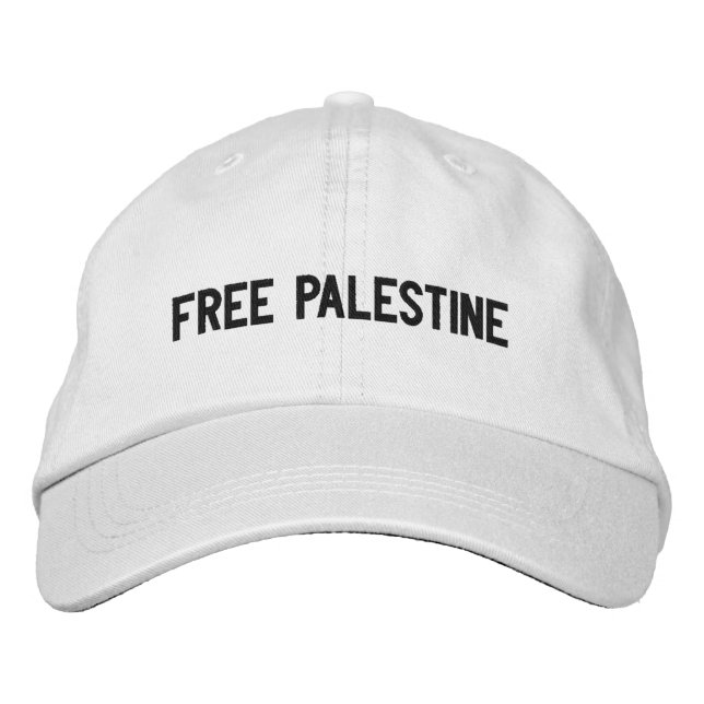 Boné Mínimo de texto personalizado negro da Palestina l (Frente)