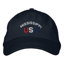 Mississipi EUA bordado Marinho Blue Hat