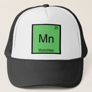 Boné Mn - Camiseta engraçada com símbolo do elemento qu