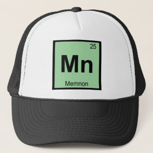 Boné Mn - Memnon Símbolo da Tabela Periódica de Química