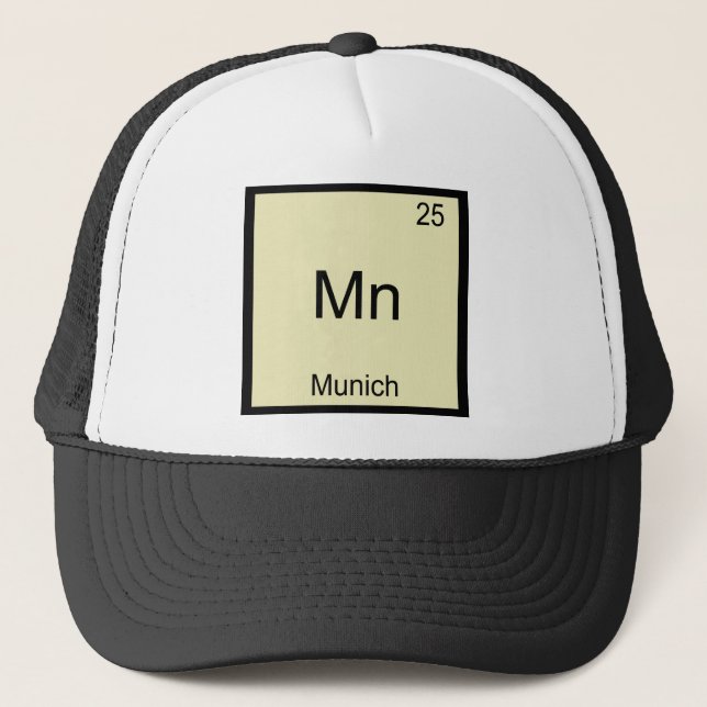 Boné Mn - Munique Camiseta do Símbolo do Elemento Quími (Frente)