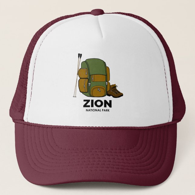 Boné Mochila do Parque Nacional de Zion (Frente)