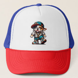 Boné Moda Urbana HipHop Bulldog Divertida