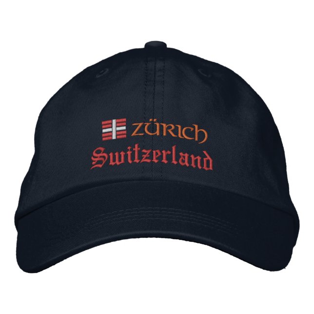 Boné Moda Zürich & Suiça / Patriotas da Bandeira Suíça (Frente)