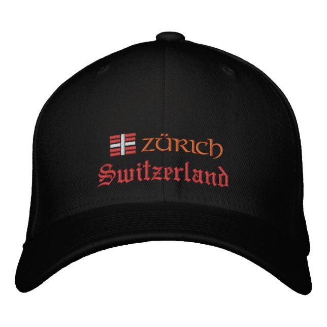Boné Moda Zürich & Suiça / Patriotas da Bandeira Suíça (Frente)