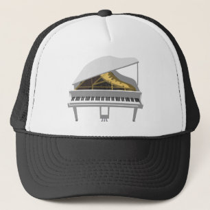 Boné Modelo 3D: Grande Piano Branco: