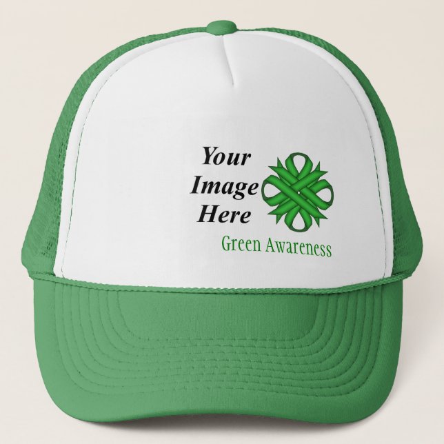 Boné Modelo de Green Clover Ribbon por Kenneth Yoncich (Frente)