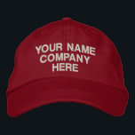 Boné Modelo de Hat personalizado embutido de texto pers<br><div class="desc">Escolha Fontes e Cores - Design Seu Próprio Chapéu de Texto Personalizado Personalizado Fácil - Adicione Seu Texto / Nome / Logotipo / Mais com a ferramenta Personalização - Escolha Sua Cor / Tamanho / Fonte - Faça seu Promocional comercial exclusivo Chapéu / Bonés de Baseball / Presente :) Boa...</div>