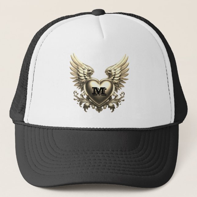 Boné Modelo de Monograma Dourado (Frente)