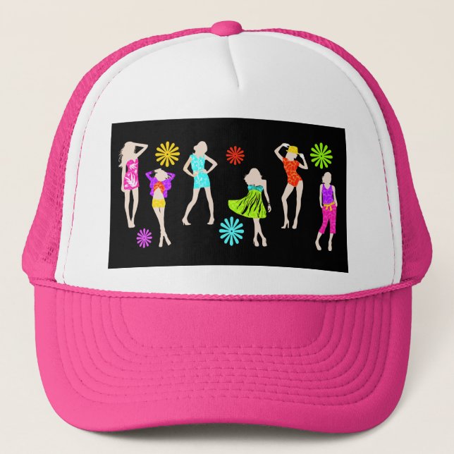 Boné Modelos de forma femininos das meninas (Frente)