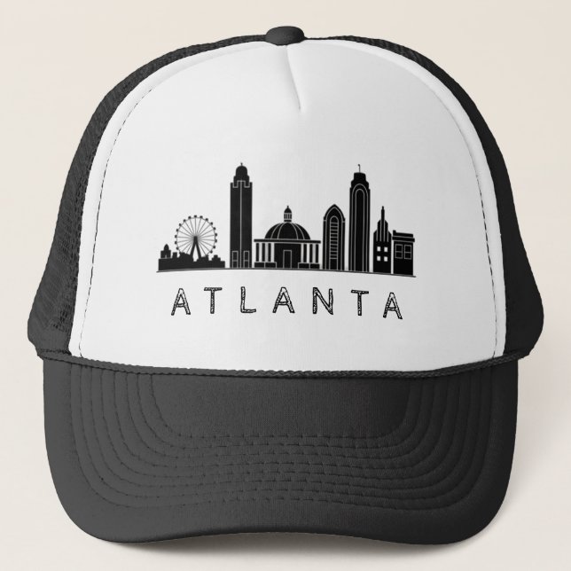 Boné Modern Atlanta Georgia Estilizou Skyline (Frente)