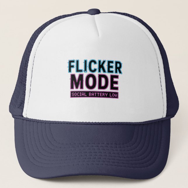 Boné Modo Flicker Trucker Hat - Estético e Negrito (Frente)