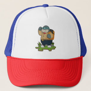 Boné Mole como Hiker com Backpack