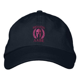 Boné Molon Labe Spartan Helmet Laurels Rosa Quente