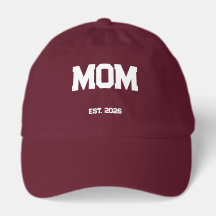 Mom Est.2026 Data Personalizada Bordeaux