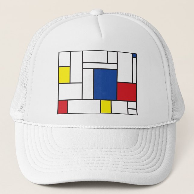 Boné Mondrian Minimalist Geométrico De Stijl Modern Art (Frente)