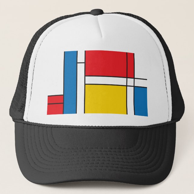 Boné Mondrian moderno inspirou o teste padrão gráfico (Frente)