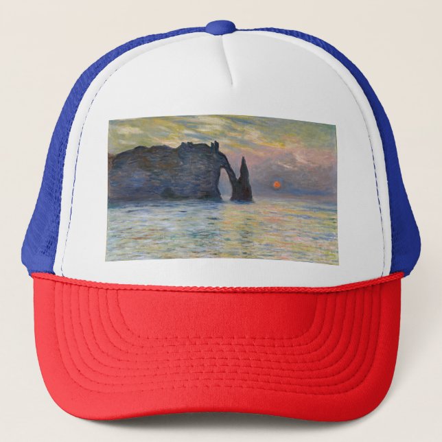 Boné Monet - Manneport, Cliff em Etretat, Sunset (Frente)