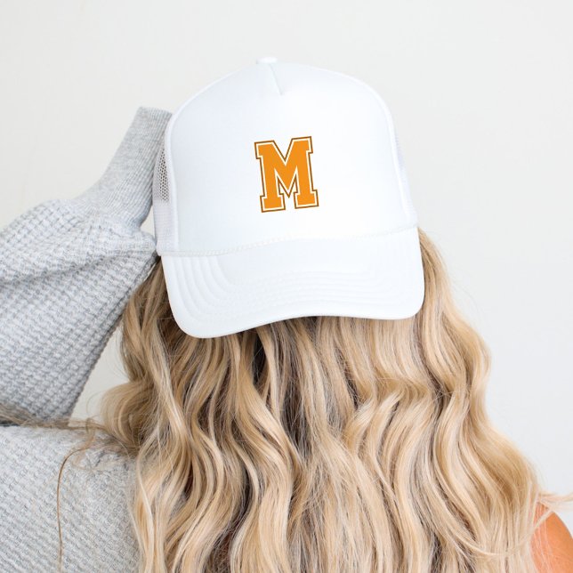 Boné Monograma da Varsity Laranja (Criador carregado)
