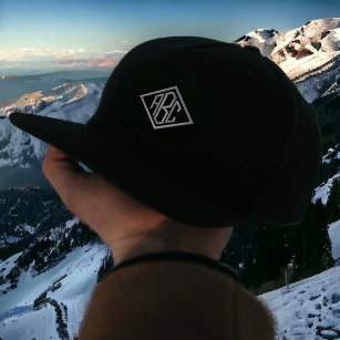 Boné Monograma de chapéu bordado de Cinza personalizado