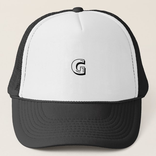 Boné Monograma Inicial de Letra G Personalizado Impress (Frente)