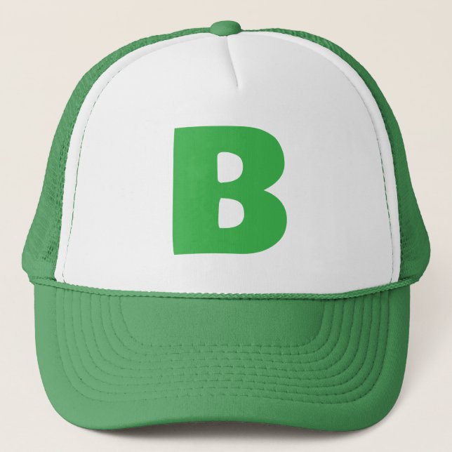 Boné Monograma Minimalista Moderno Ousado Verde (Frente)