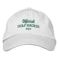 Monograma personalizado de hacker de golfe engraça