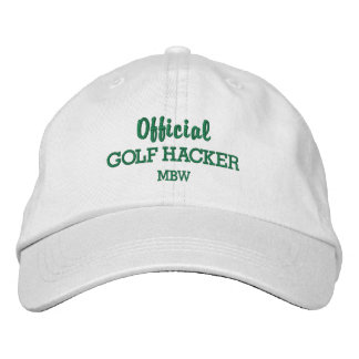Boné Monograma personalizado de hacker de golfe engraça