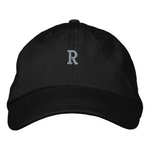 Boné Monograma "R" Inicial Chapéus Personalizados