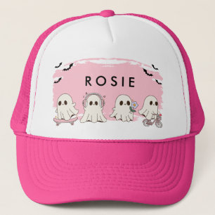 Boné Monograma Rosa-Rosa-Rosa-do-Halloween