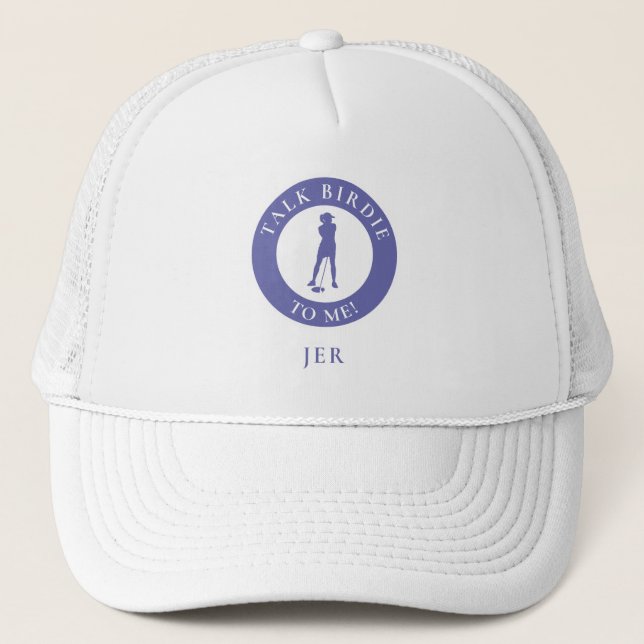 Boné Monogrammed Golf Funny Golfer Birdie Saying Custom (Frente)