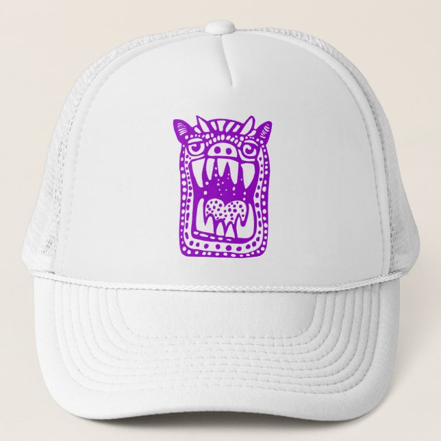 Boné Monstro Assustador - Roxo (Frente)
