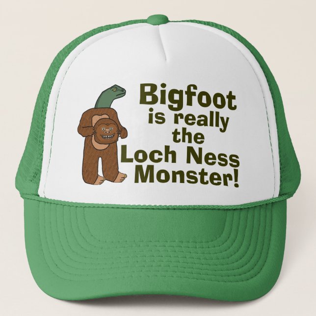 Boné Monstro engraçado de Bigfoot Loch Ness (Frente)