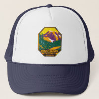 Monte Rainier National Park Washington Retro