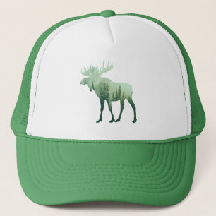 Boné Moose Deer E Floresta Natureza