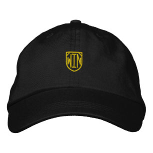 Boné Motivação de Snapback Ajustável em Preto Impresso 