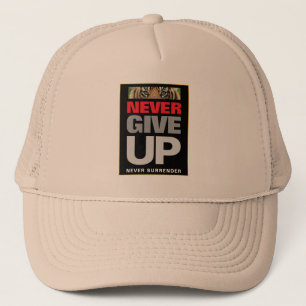 Boné Motivação Nunca Desiste Nunca Entregue Khaki
