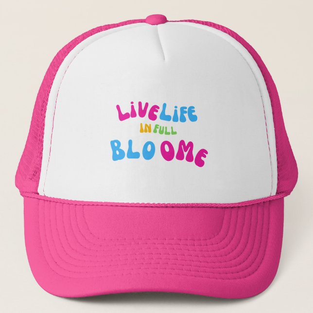 Boné Motivational Live Life In Cheio Bloom (Frente)