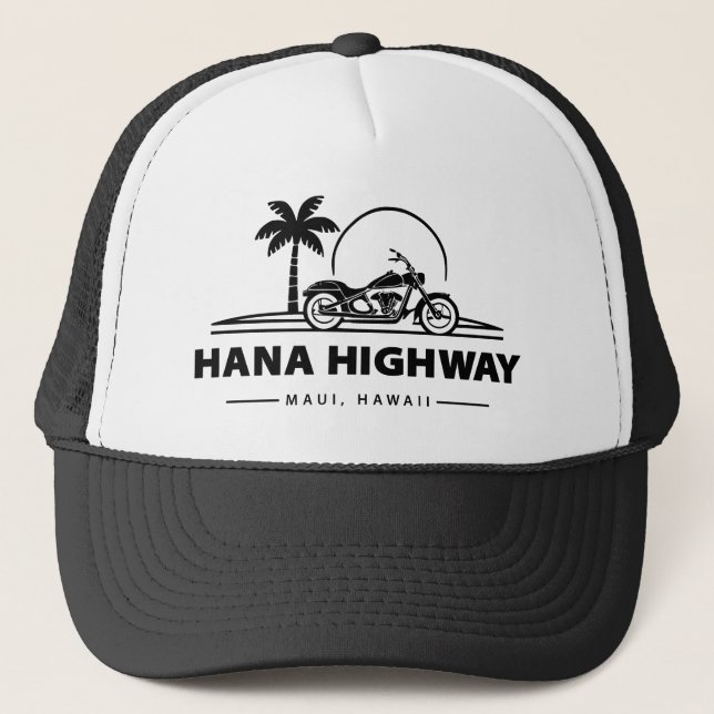 Boné Motocicleta Maui Hawaii, na autoestrada Hana (Frente)