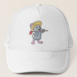 Boné Mouse como agricultor com Ax & Hat