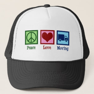 Boné Mover Peace Love Moving Company Truck