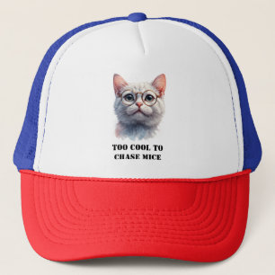 Boné Muito Legal para caçar ratos - Teto de Gato Branco