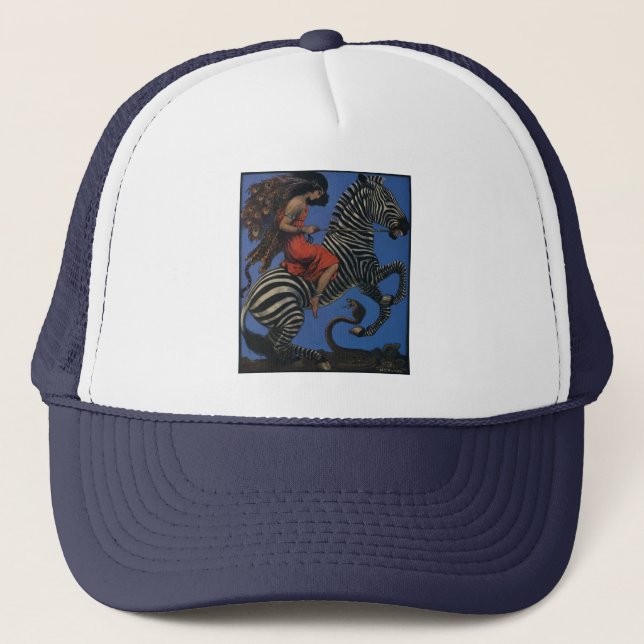 Boné Mulher Art Nouveau Zebra Vintage (Frente)