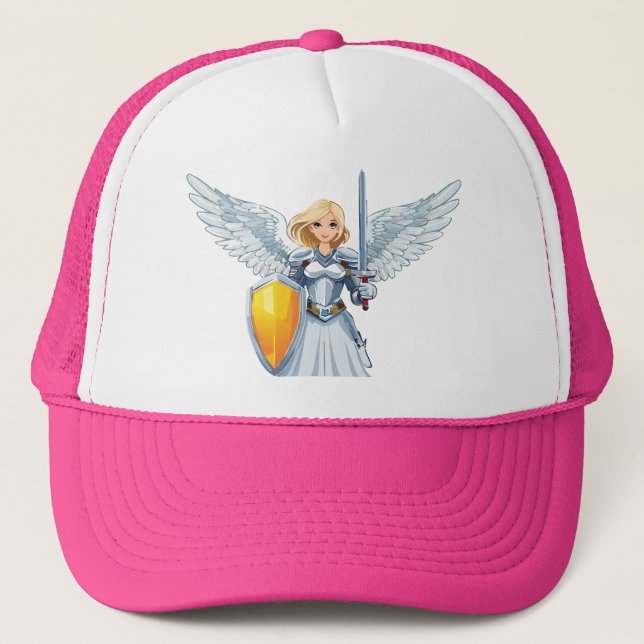 Boné Mulher fofa Anjo com asas abertas (Frente)