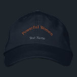 Boné Mulheres Poderosas Imprimidas Texto Orgulhosamente<br><div class="desc">Eleve seu estilo com este Boné Básico Ajustável de Roupa de Alternativo na cor do Marinho do eterno. Apresentando "Mulheres Poderosas" com seu personalizado "Nome do Texto" bordado, este boné é uma ousada declaração de força e confiança. Vista-o orgulhosamente e inspire os outros — peça o seu hoje!</div>
